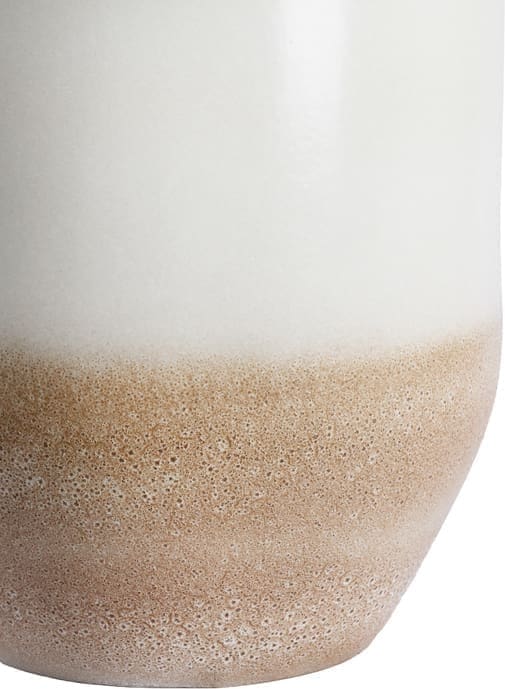Light & Living Vaas Isaura - keramiek crème+bruin Wit Vaas