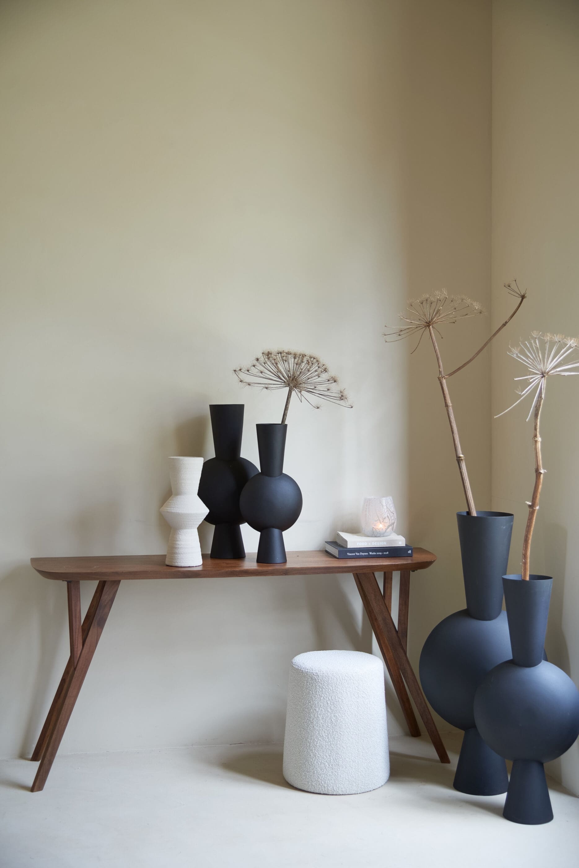 Light & Living Vaas Kavandu - mat zwart Zwart Vaas