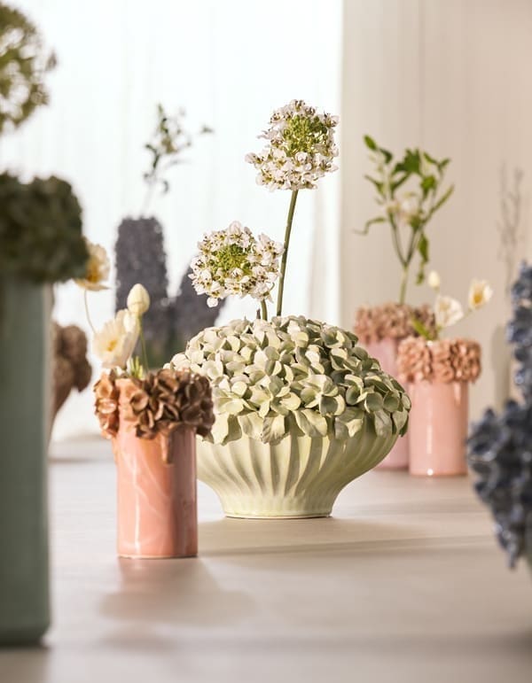 Light & Living Vaas Lirien - keramiek mint groen Groen Vaas