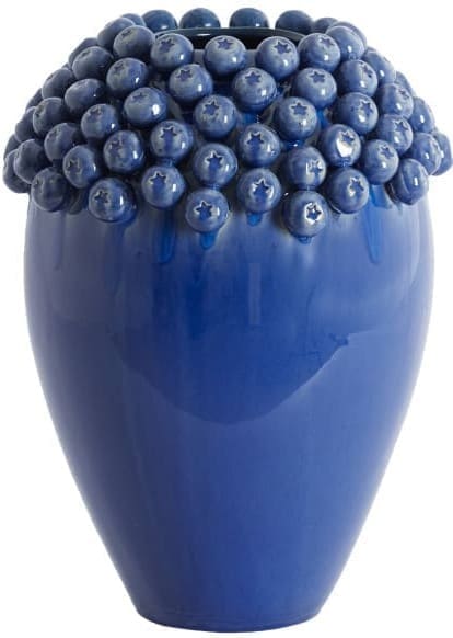 Light & Living Vaas Lovro - keramiek donker blauw Blauw Vaas