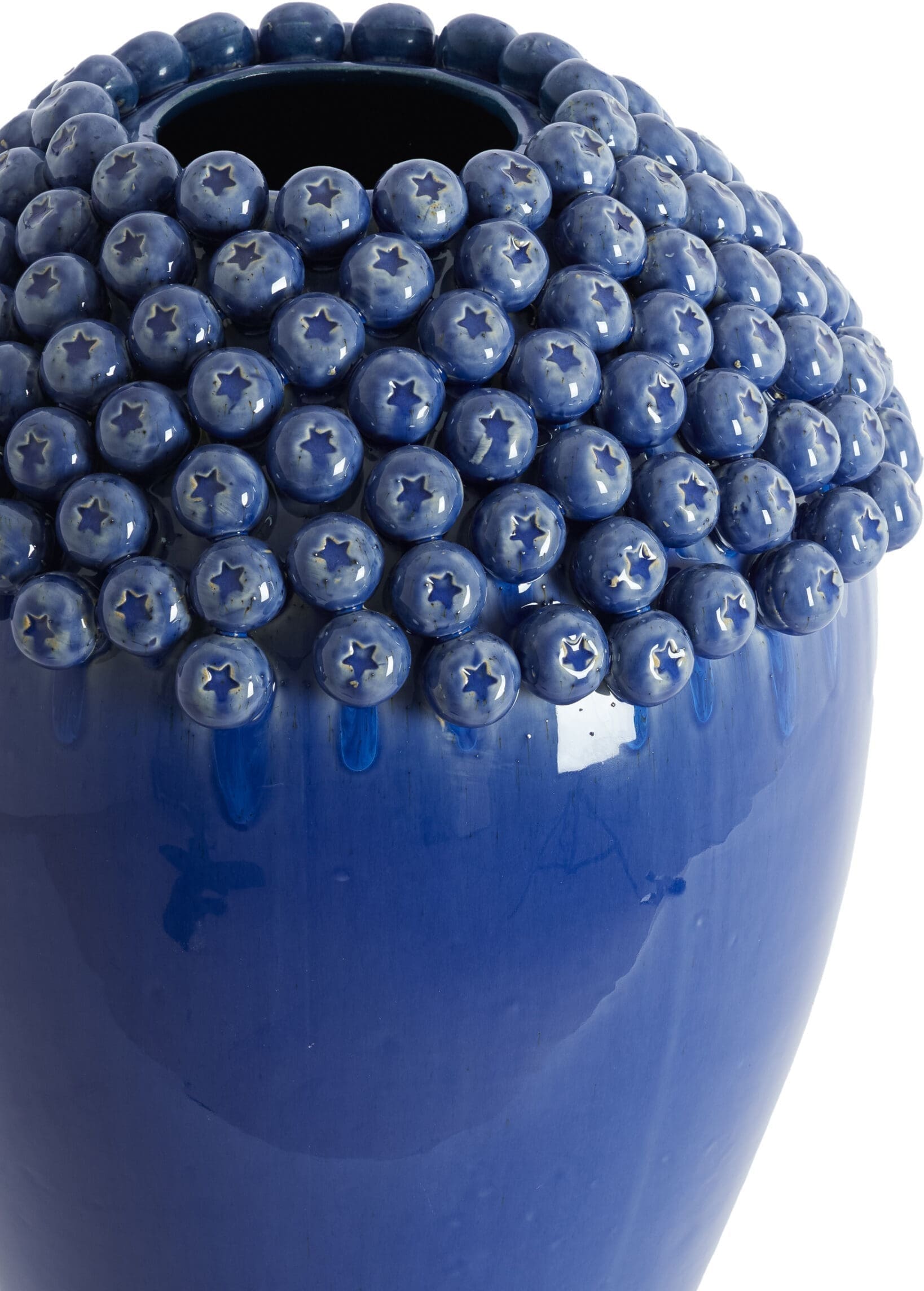 Light & Living Vaas Lovro - keramiek donker blauw Blauw Vaas