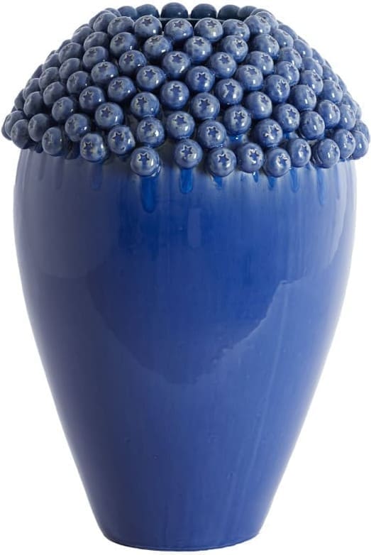 Light & Living Vaas Lovro - keramiek donker blauw Blauw Vaas