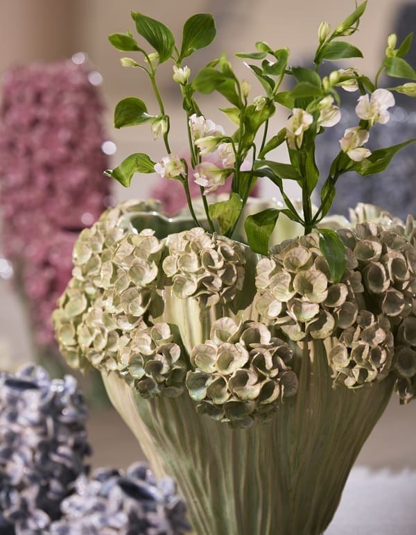 Light & Living Vaas Luserna - keramiek mint groen Groen Vaas