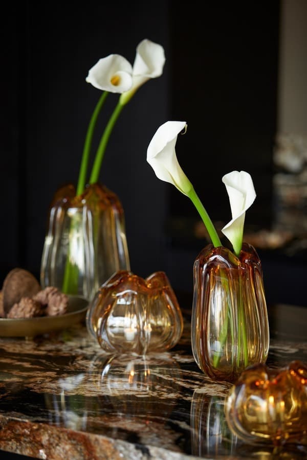 Light & Living Vaas Murela - glas amber Oranje Vaas