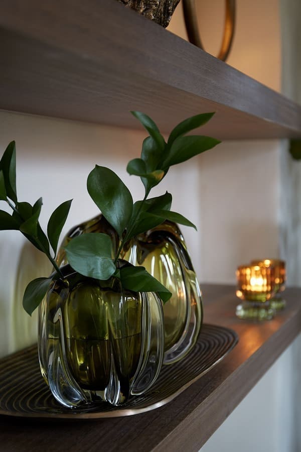 Light & Living Vaas Murela - glas olijf groen Groen Vaas