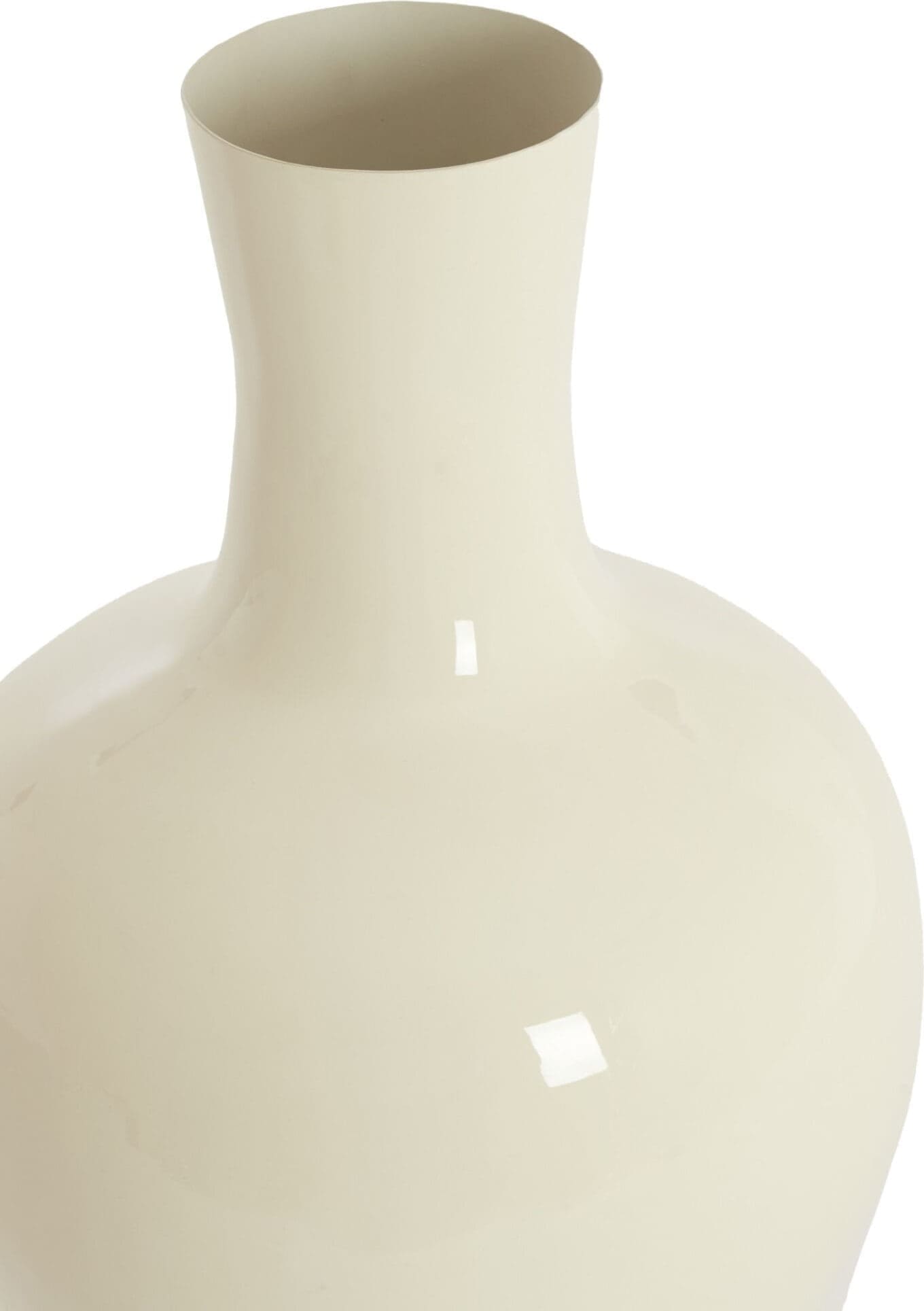 Light & Living Vaas Nana - glans crème Wit Vaas