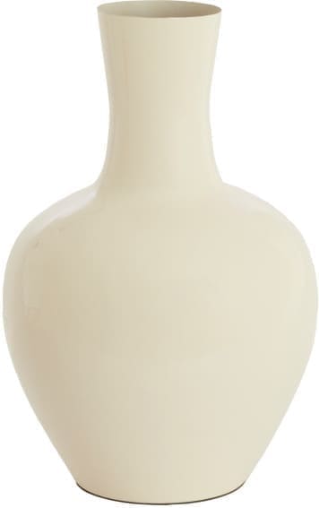 Light & Living Vaas Nana - glans crème Wit Vaas