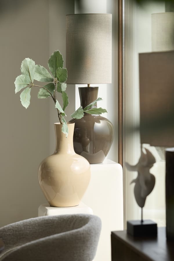 Light & Living Vaas Nana - glans zand Bruin Vaas