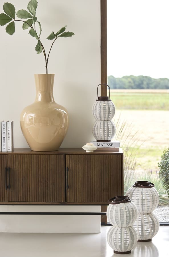 Light & Living Vaas Nana - glans zand Bruin Vaas