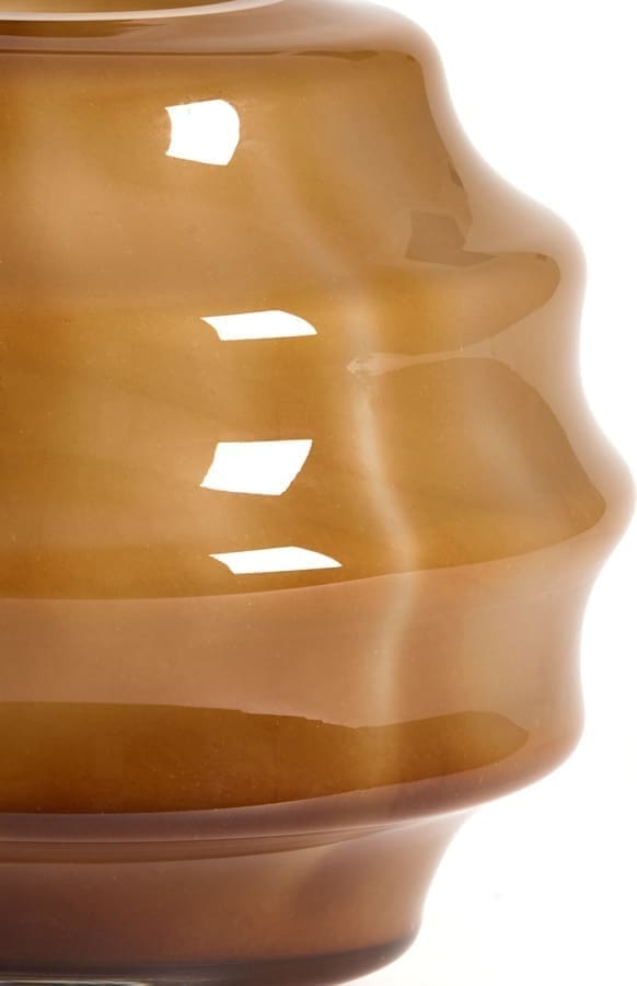 Light & Living Vaas Nayoro - glas glans amber Bruin Vaas