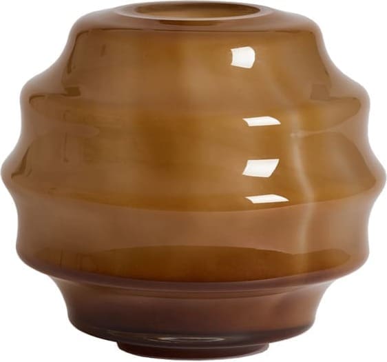 Light & Living Vaas Nayoro - glas glans amber Bruin Vaas