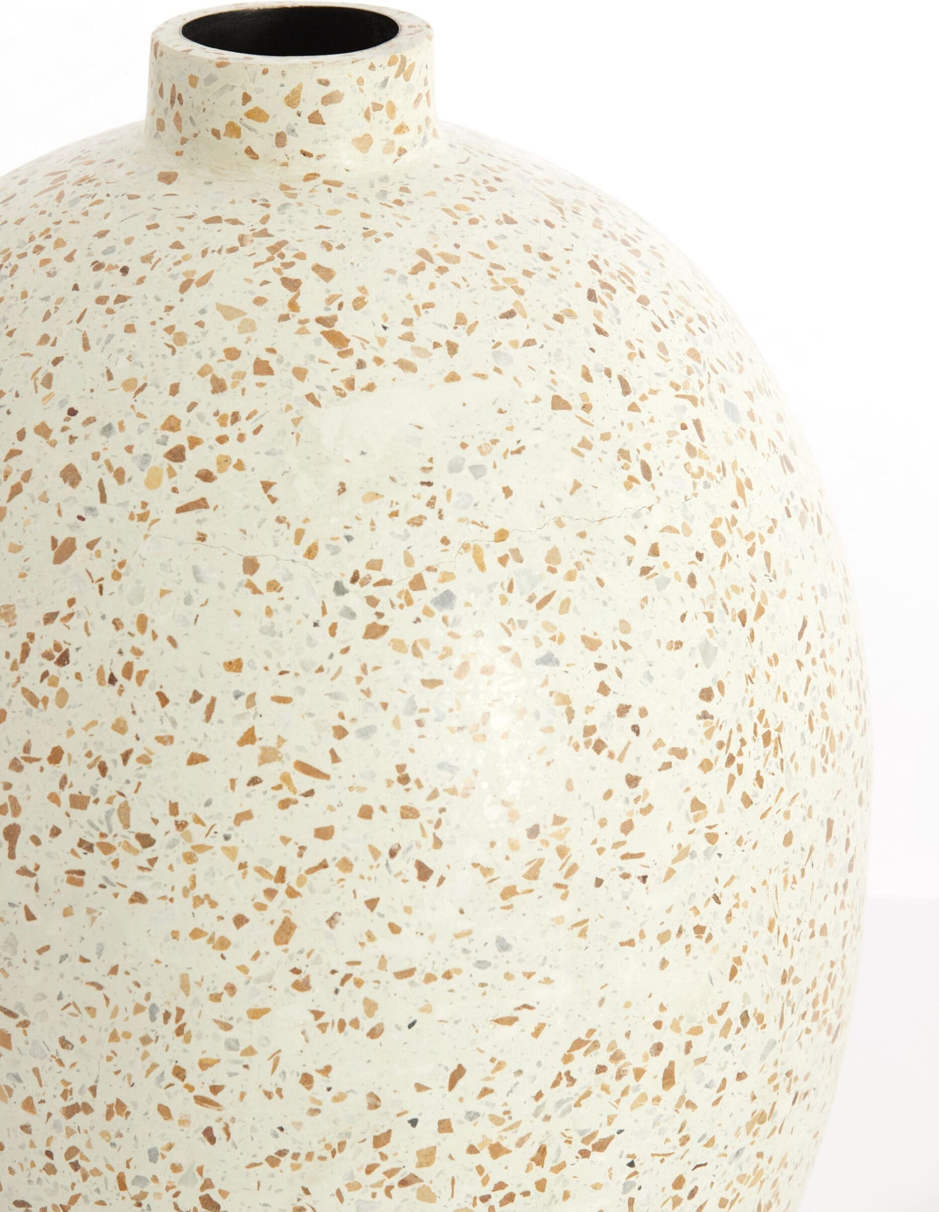 Light & Living Vaas Orxeta - terrazzo crème Wit Vaas