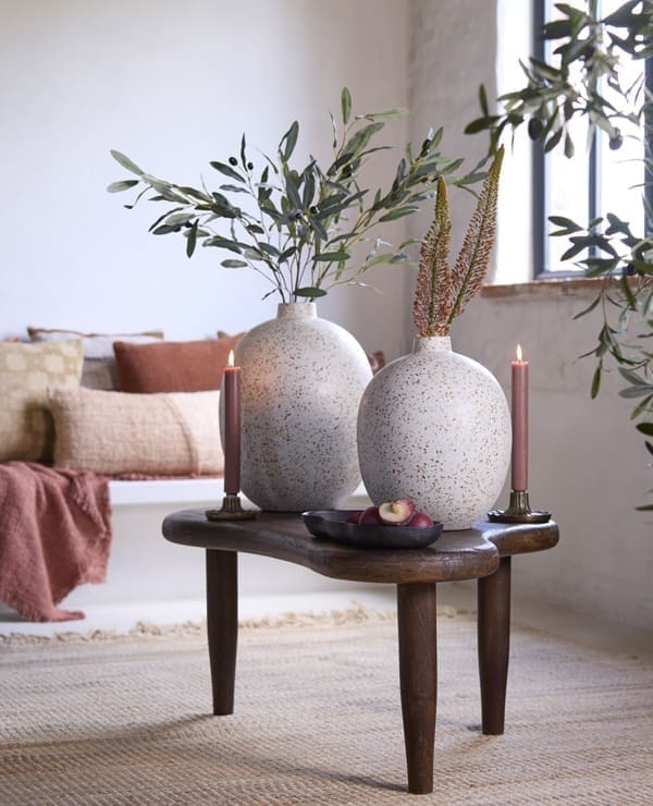 Light & Living Vaas Orxeta - terrazzo crème Wit Vaas