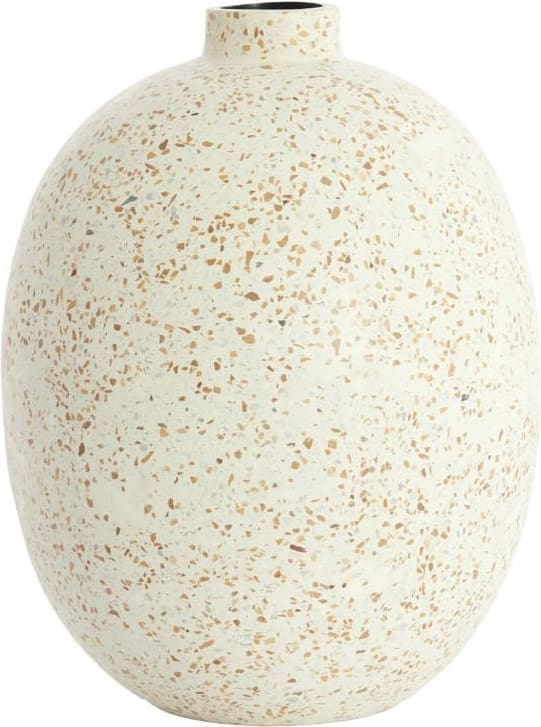 Light & Living Vaas Orxeta - terrazzo crème Wit Vaas