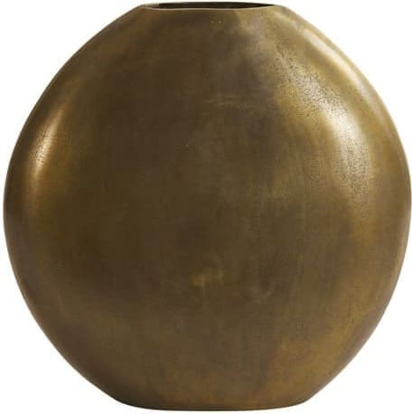 Light & Living Vaas Positano - ovaal plat antiek brons Brons Vaas