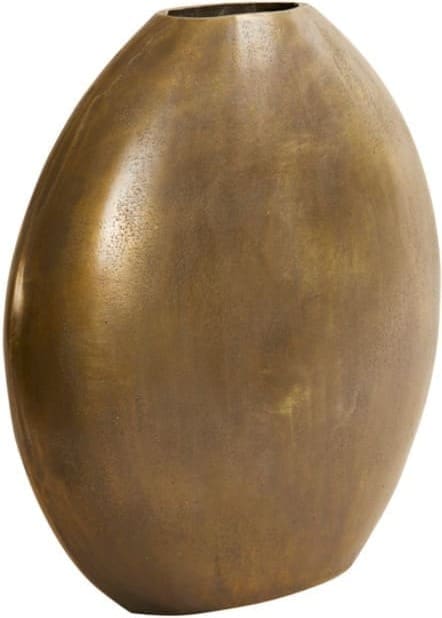 Light & Living Vaas Positano - ovaal plat antiek brons Brons Vaas