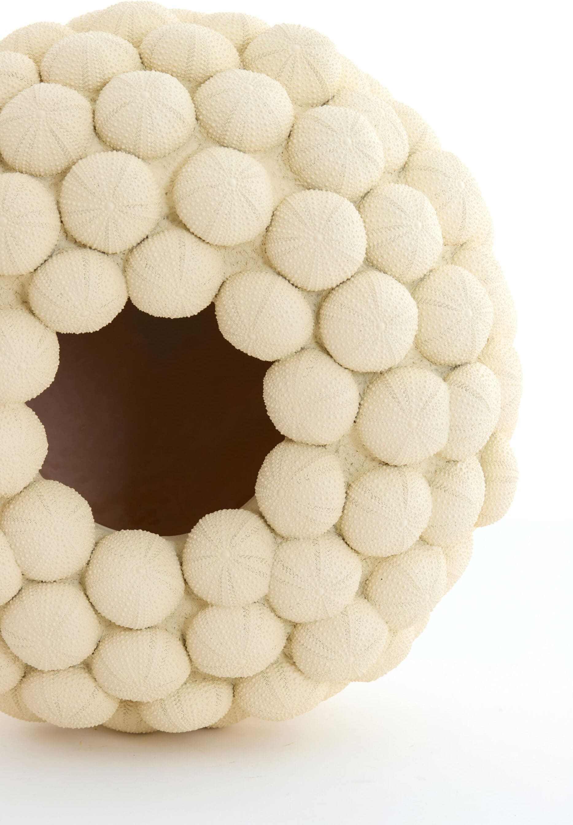 Light & Living Vaas Sea Urchin - URCHIN crème Wit Vaas