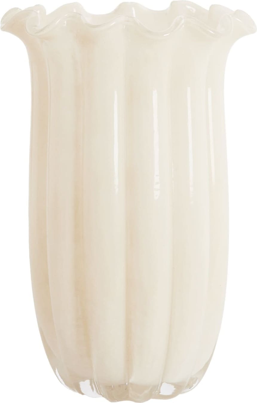 Light & Living Vaas Sedona - glas crème Wit Vaas