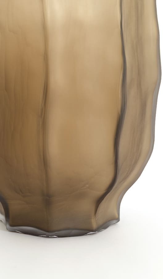 Light & Living Vaas Tejeda - glas mat donker bruin Bruin Vaas