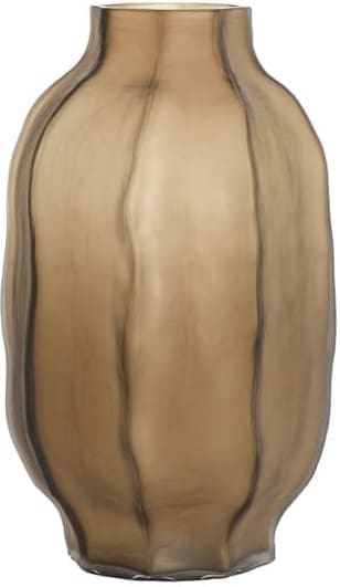 Light & Living Vaas Tejeda - glas mat donker bruin Bruin Vaas