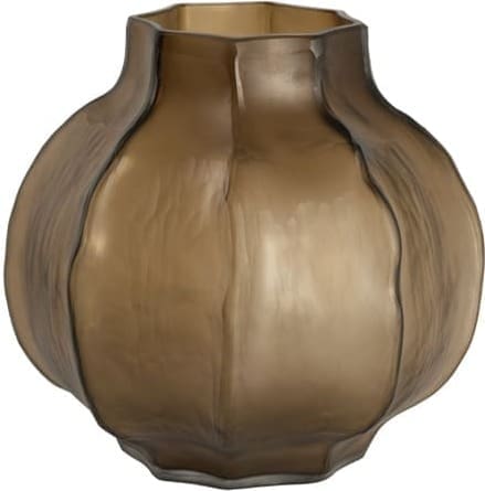 Light & Living Vaas Tejeda - glas mat donker bruin Bruin Vaas