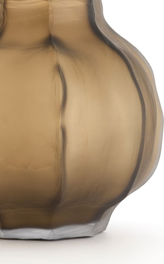 Light & Living Vaas Tejeda - glas mat donker bruin Bruin Vaas