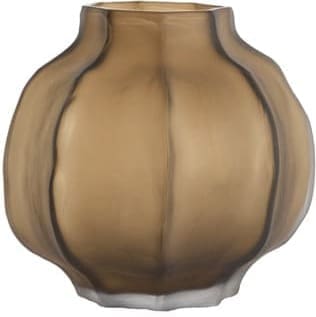 Light & Living Vaas Tejeda - glas mat donker bruin Bruin Vaas