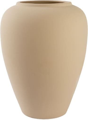 Light & Living Vaas Valeria - keramiek mat beige Wit Vaas