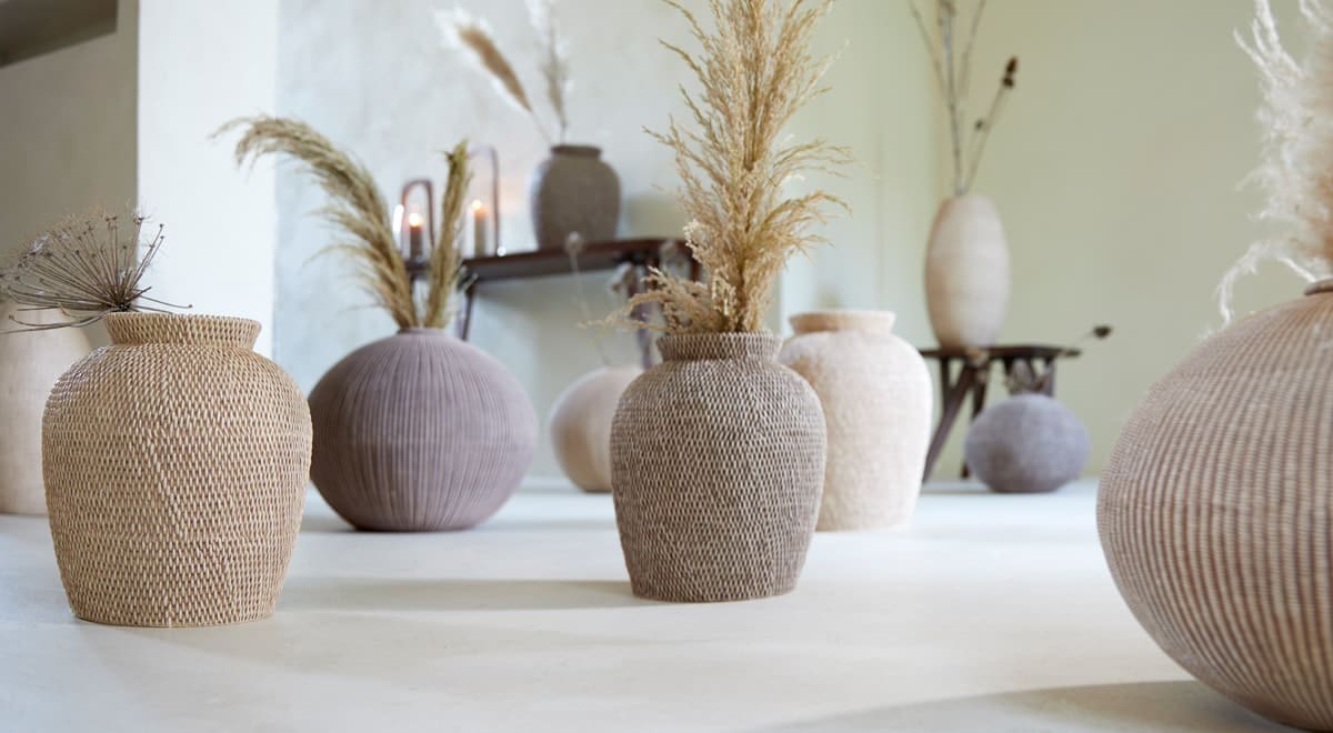 Light & Living Vaas Valerie - licht bruin Bruin Vaas