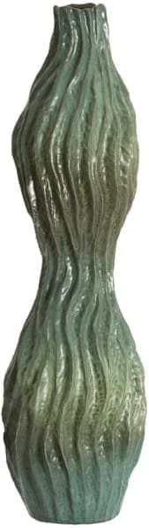 Light & Living Vaas Vania - keramiek petrol Blauw Vaas
