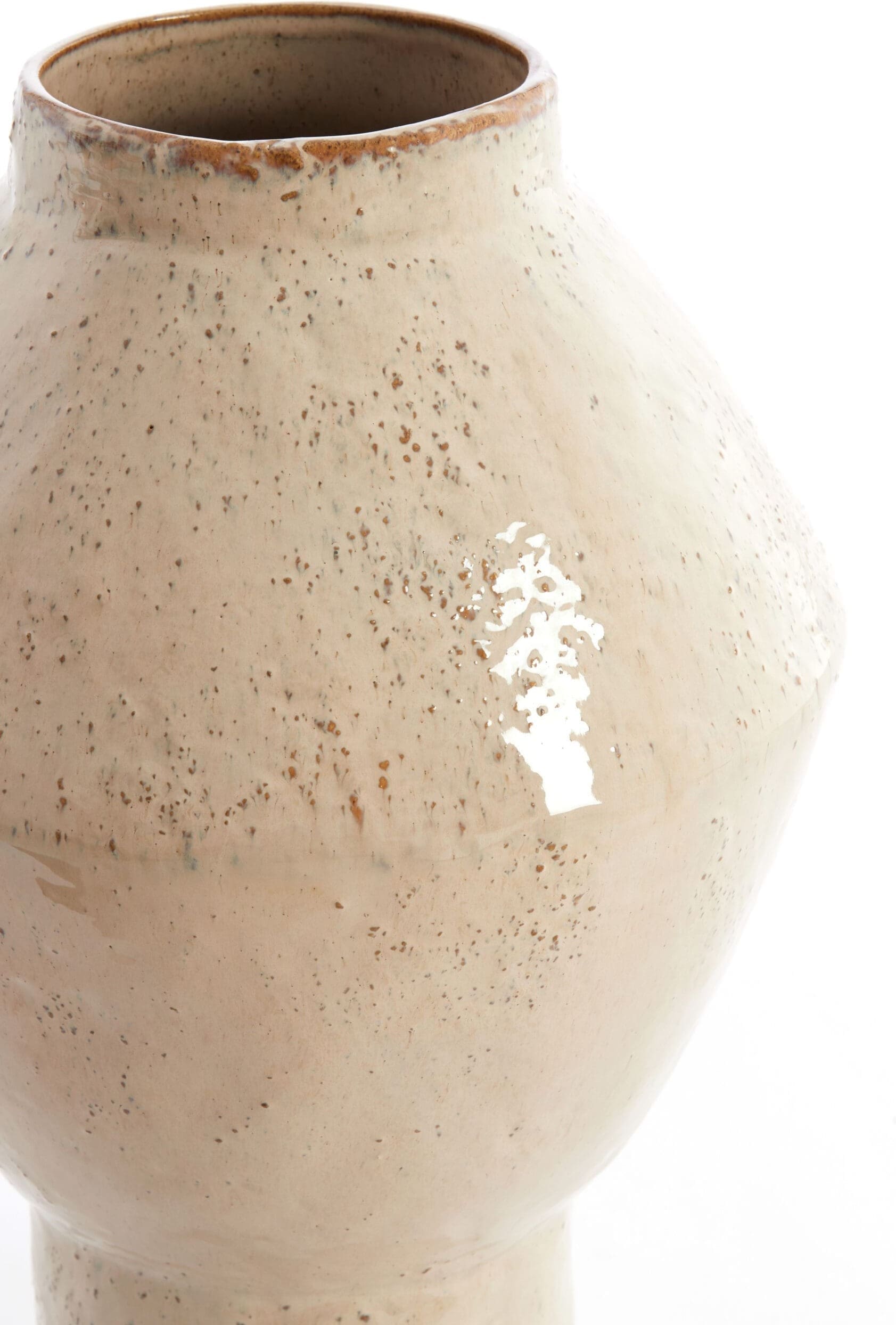Light & Living Vaas Vasora - keramiek glans taupe Grijs Vaas