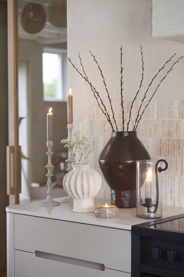 Light & Living Vaas Vasora - keramiek mat donker rood-bruin Bruin Vaas
