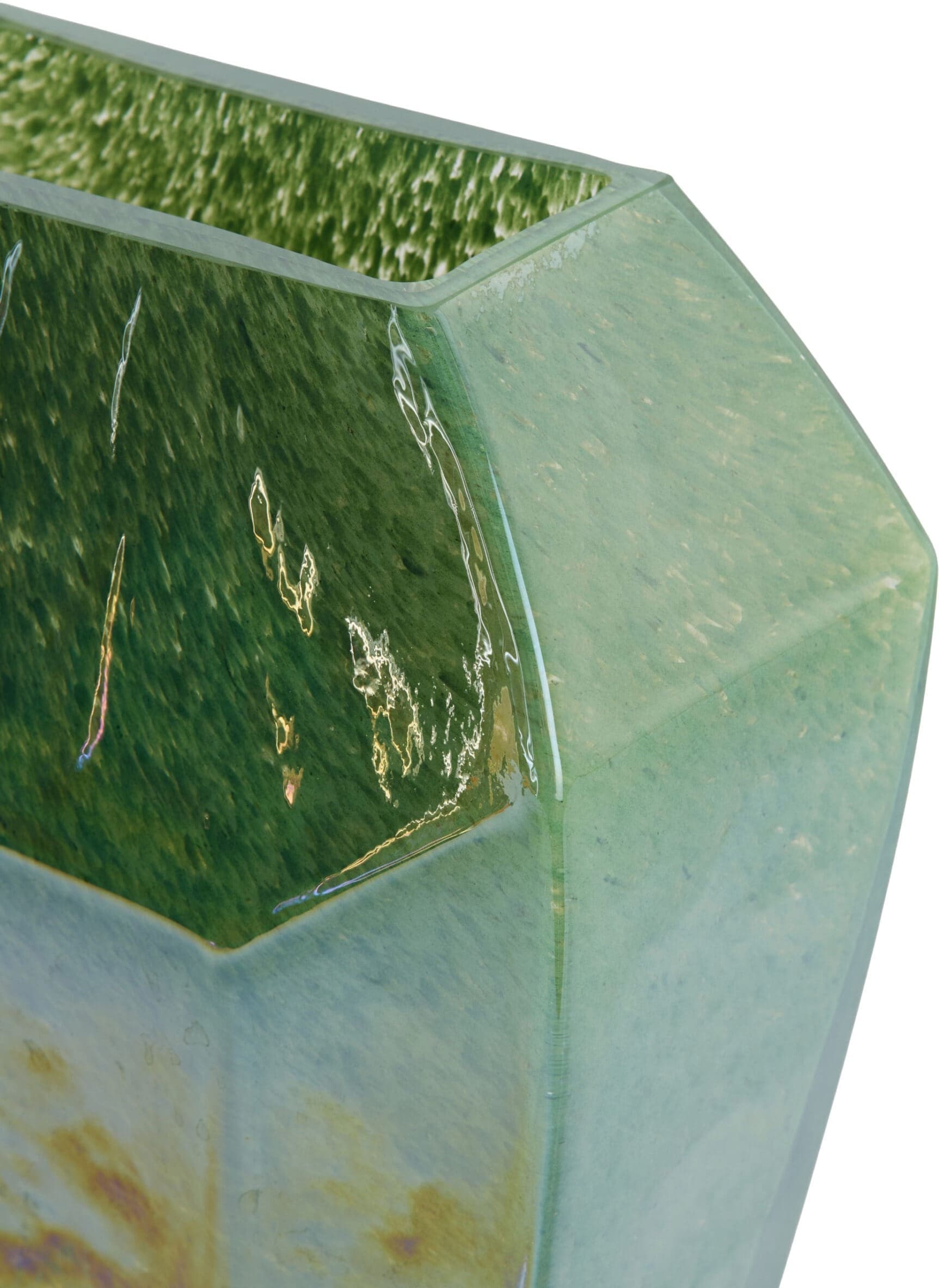 Light & Living Vaas Vionna - glas donker groen luster Groen Vaas