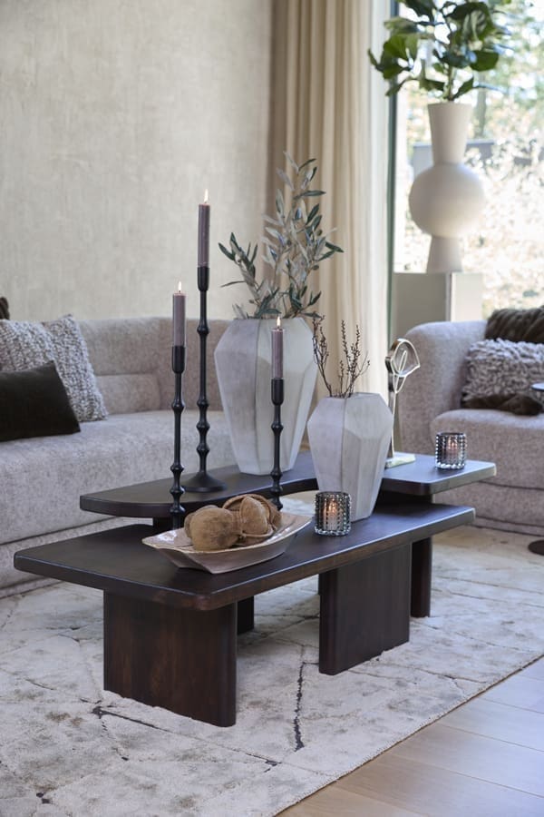 Light & Living Vaas Vionna - glas licht bruin Bruin Vaas