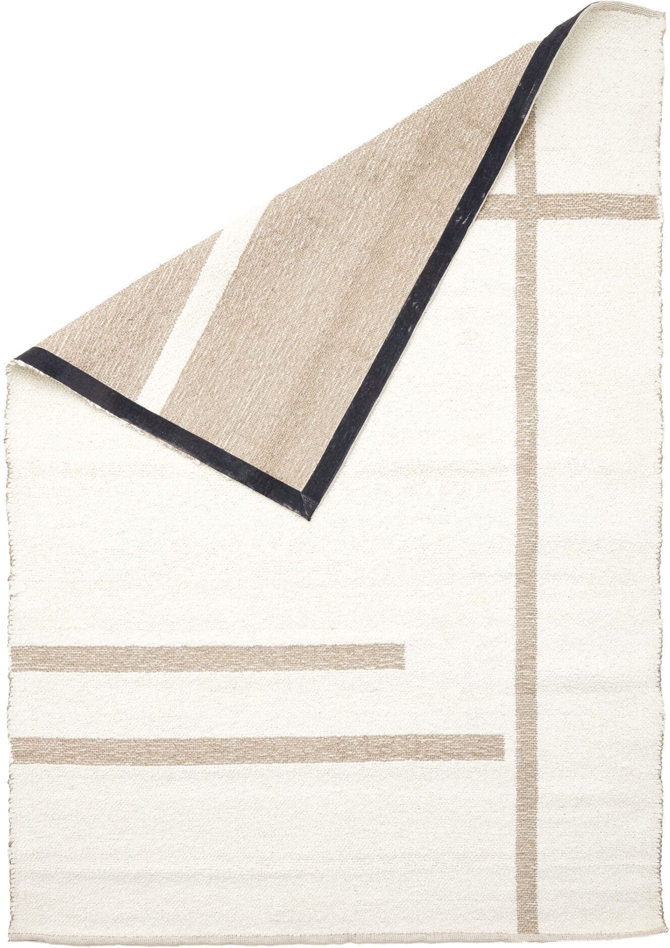 Light & Living Vloerkleed Bukit - wol crème+jute naturel Wit Vloerkleed