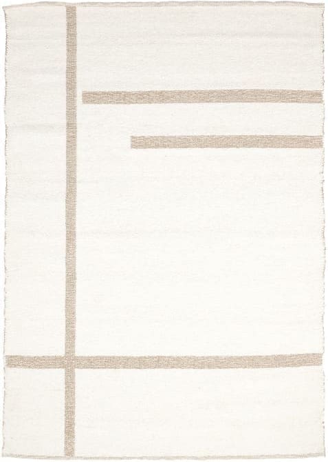 Light & Living Vloerkleed Bukit - wol crème+jute naturel Wit Vloerkleed