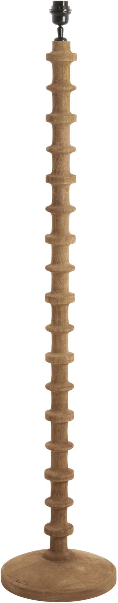 Light & Living Vloerlamp Cecily - hout mat grijs-bruin Grijs Vloerlamp