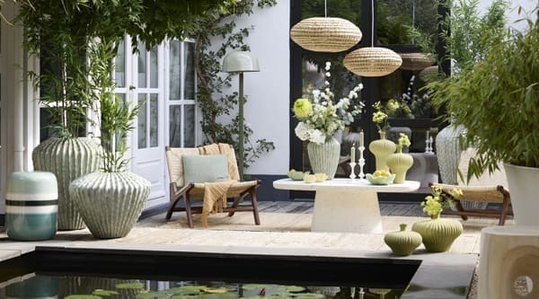 Light & Living Vloerlamp Marivet - olijf groen+licht groen Groen Vloerlamp