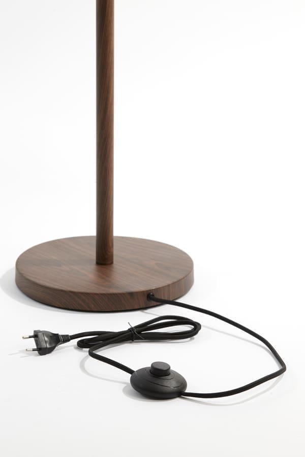 Light & Living Vloerlamp Washington - hout print donker bruin Bruin Vloerlamp
