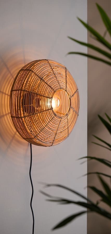 Light & Living Wandlamp Mataka - rotan naturel Bruin Wandlamp