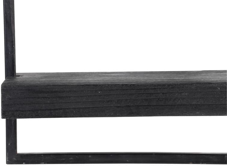 Light & Living Wandplank Maddison - hout mat zwart Zwart Wandplank