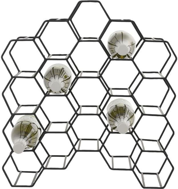 Light & Living Wijnrek Salbris - mat zwart Zwart Wijnrek