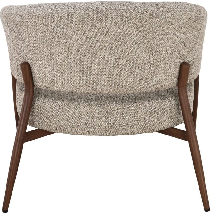 Livingfurn Fauteuil Dilan Hush Walnut Grijs|Antraciet Fauteuil