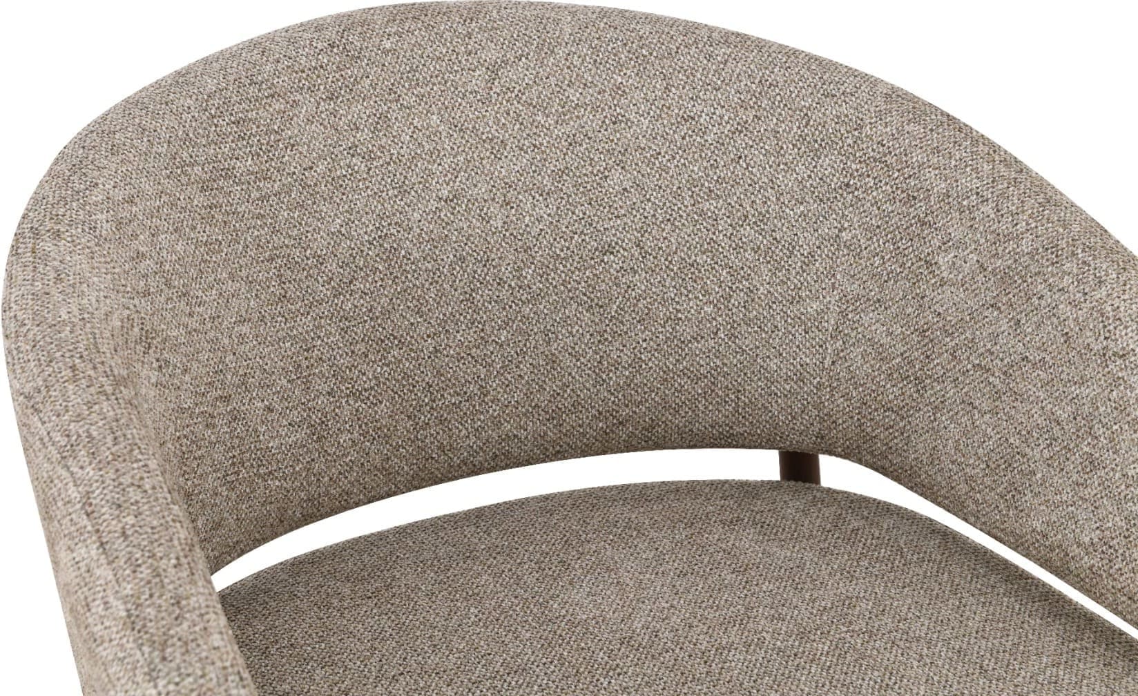 Livingfurn Fauteuil Dilan Hush Walnut Grijs|Antraciet Fauteuil