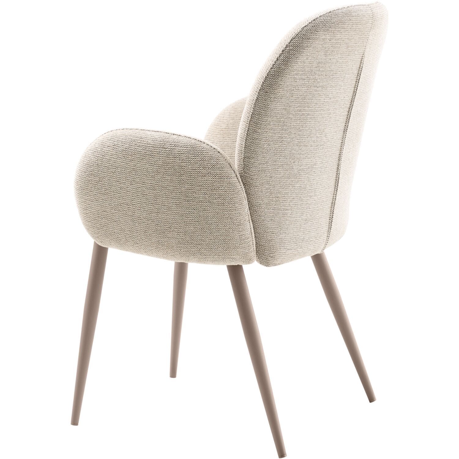 Profijt Meubel Eetkamerstoel Ranlo met armleuning beige Beige|Wit Eetkamerstoel