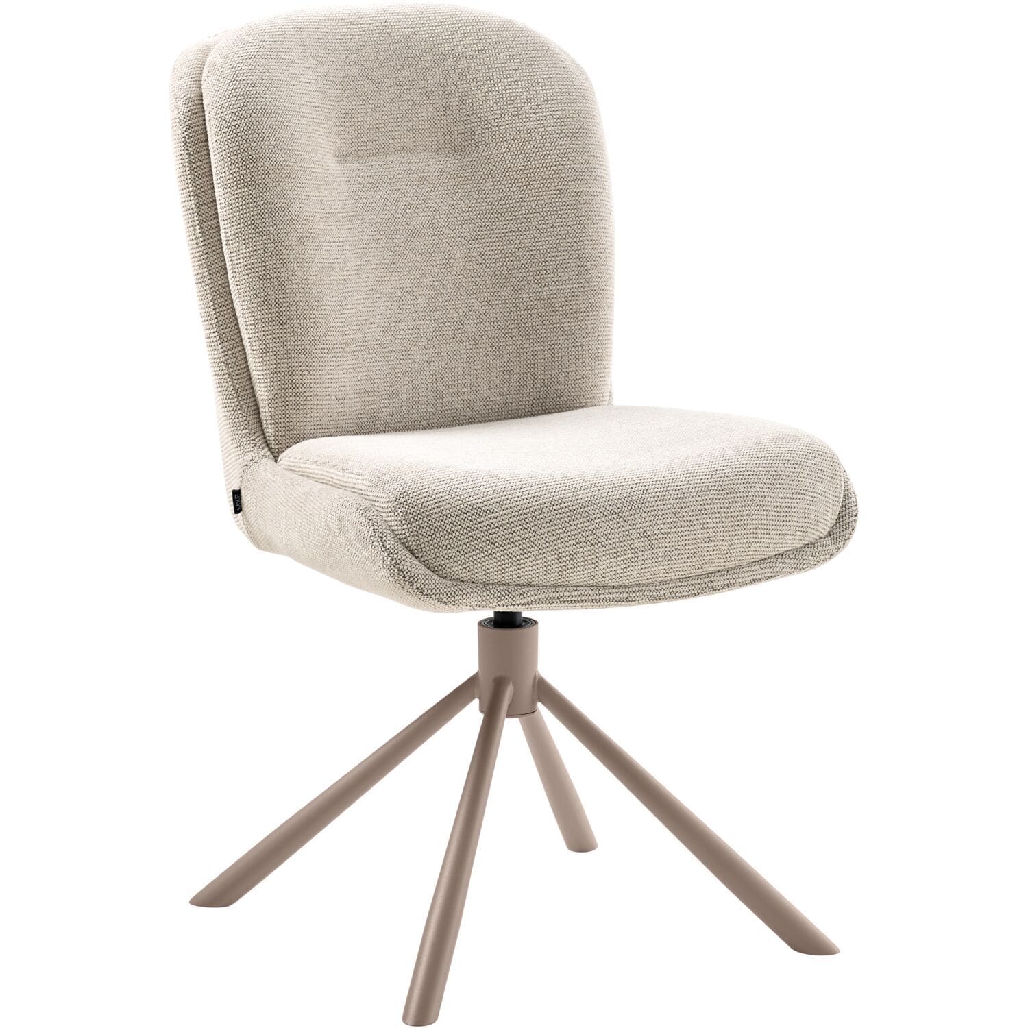 Profijt Meubel Eetkamerstoel Texico draaibaar beige Beige|Wit Eetkamerstoel