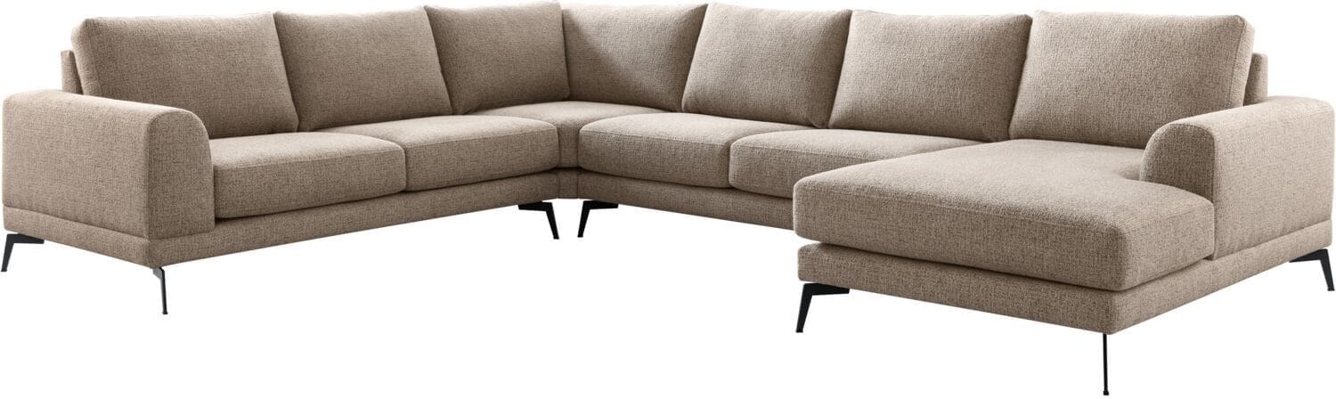 Profijt Meubel Hoekbank links Flandria bruin basic comfort Bruin Hoekbank