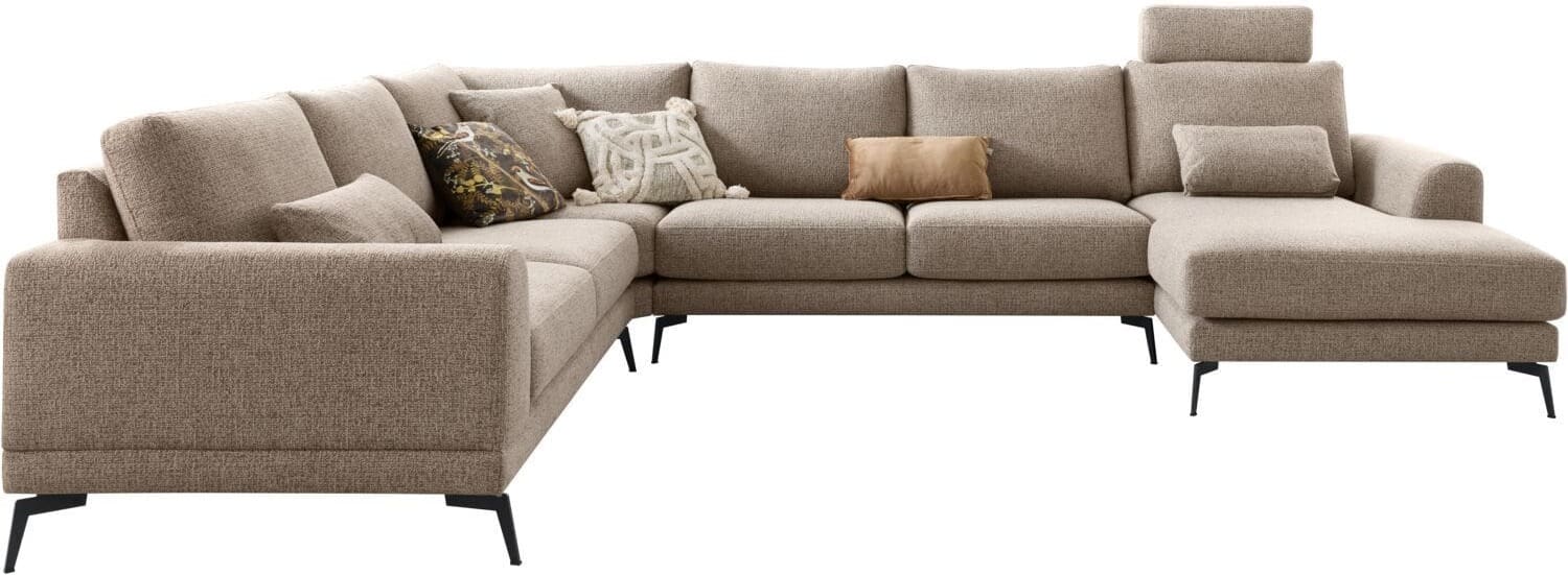 Profijt Meubel Hoekbank links Flandria bruin basic comfort Bruin Hoekbank