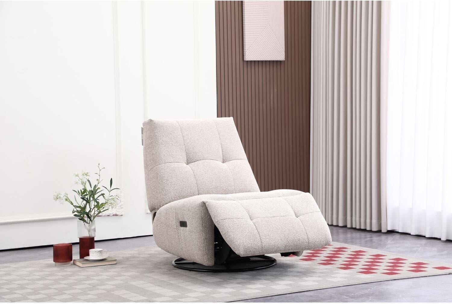 Profijt Meubel Relaxfauteuil Redan elektrisch beige Beige|Wit Fauteuil