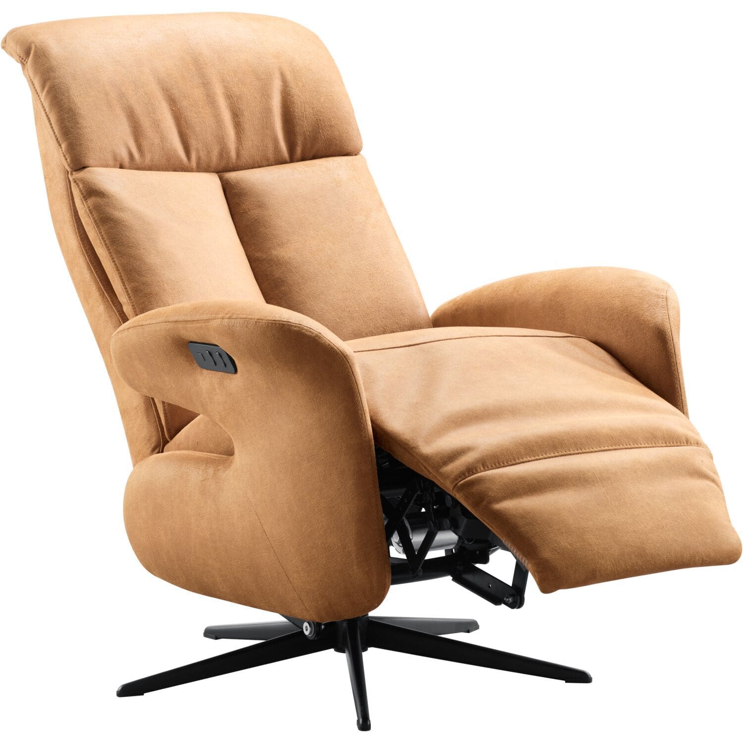 Profijt Meubel Relaxfauteuil Westlake elektrisch large microleder bruin Bruin Fauteuil